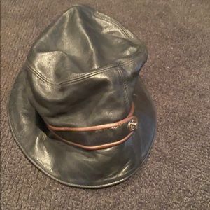 Coach leather bucket hat